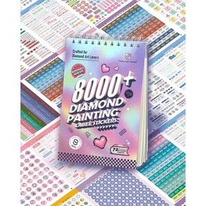 Diamond Art Label Sticker Book Diamond Painting Stickers Book, 72-Page 8000+ ...